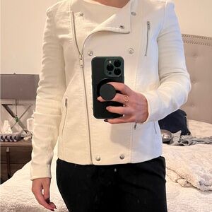 Double breasted Moto style zip jacket